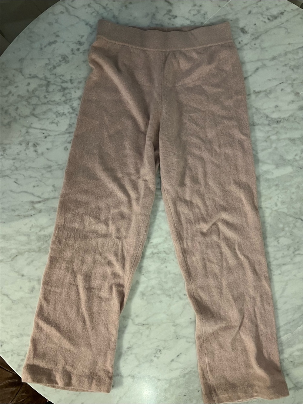 Neiman Marcus cashmere lounge pant small pinky beige